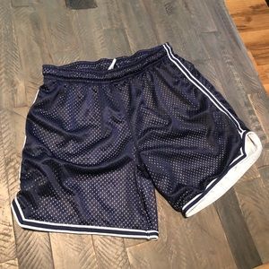 Blue and White Soffe Shorts